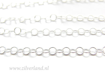 1 Meter Sterling Zilveren Ketting- Wire Rolo Rond