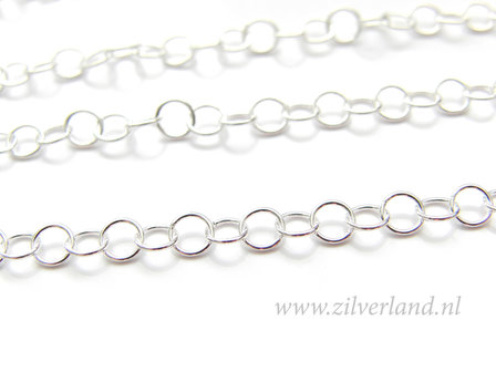 1 Meter Sterling Zilveren Ketting- Wire Rolo Rond