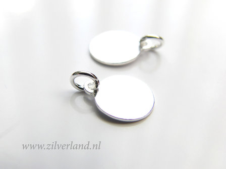 9mm-0,60mm Sterling Zilveren Hanger, Sieraden Bedel, Logo Bedel- Rond