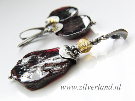 Oorbellen met Granaat (Gereserveerd)