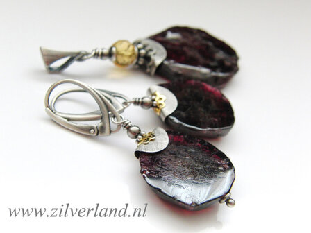 Oorbellen met Granaat (Gereserveerd)