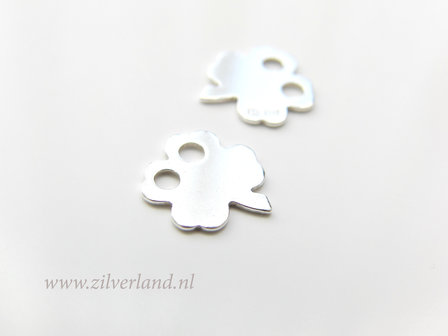 Sterling Zilveren Hanger- Klavertje Vier 2 Gats