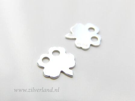 Sterling Zilveren Hanger- Klavertje Vier 2 Gats
