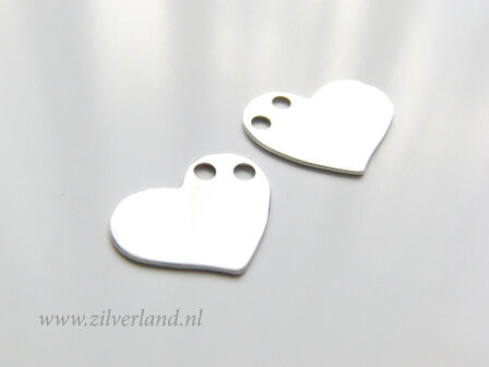 Sterling Zilveren Hanger- Hart 2 Gats