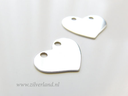 Sterling Zilveren Hanger- Hart 2 Gats