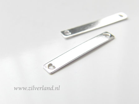 1 Stuk Sterling Zilveren Graveerplaatje/Naamplaatje