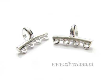 2 Stuks Sterling Zilveren Connector- 4 Oogjes