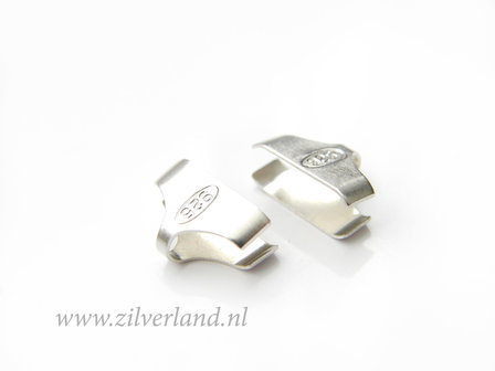 2 Stuks 12mm Sterling Zilveren Eindstuk