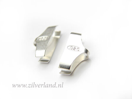 2 Stuks 15mm Sterling Zilveren Eindstuk