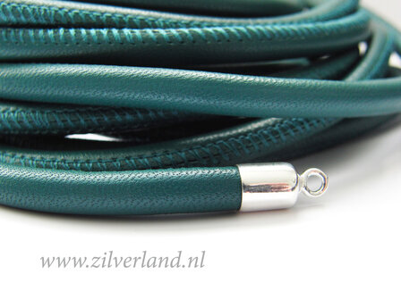 20cm Gestikt 5,5mm Nappa Leerkoord- Petrol