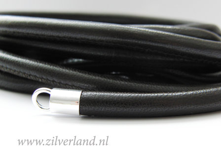 20cm Gestikt 6mm Nappa Leerkoord- Donkerbruin