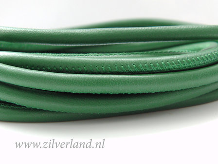 20cm Gestikt 6mm Nappa Leerkoord- Groen