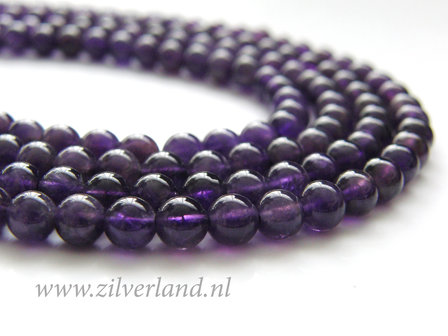 6mm Amethyst Edelstenen Kralen