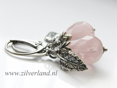 Handgemaakte Edelstenen Oorbellen met Rozenkwarts