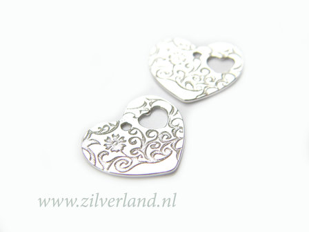 1 Stuk Sterling Zilveren Hanger- Hart