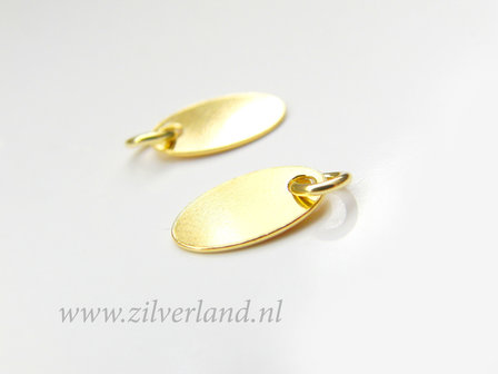 Sterling Zilveren Graveerplaatje, Logo Bedel, Sieraden Bedel, Naamlabel- Verguld