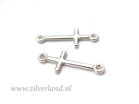 Sterling Zilveren Connector- Kruis
