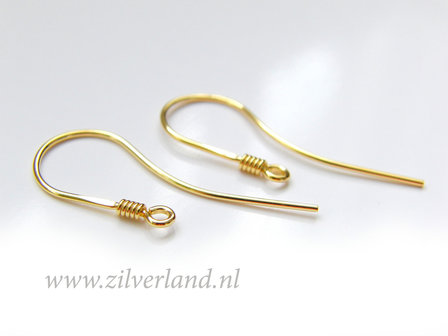 Sterling Zilveren Oorbelhaken- Verguld