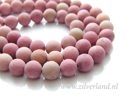 8mm Rhodoniet Edelstenen Kralen- Mat