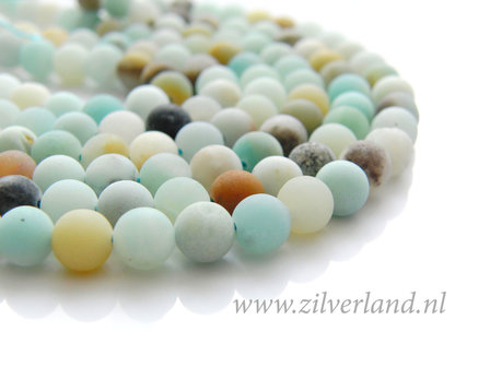 6mm Amazoniet Edelstenen Kralen- Mat