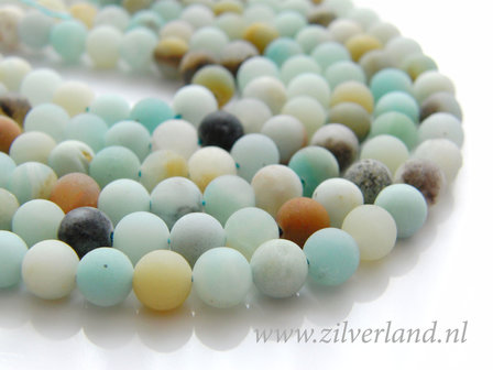 6mm Amazoniet Edelstenen Kralen- Mat