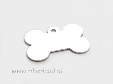 Sterling Zilveren Hanger/Graveerplaat- Hondenbot