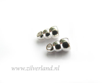 2 Stuks 2,3mm Sterling Zilveren Eindstuk
