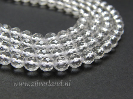 6mm Bergkristal Edelstenen Kralen- A Kwaliteit, Facet