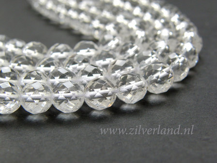 8mm Bergkristal Edelstenen Kralen- A Kwaliteit, Facet