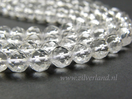 8mm Bergkristal Edelstenen Kralen- A Kwaliteit, Facet