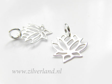 1 Stuk Sterling Zilveren Hanger- Lotusbloem
