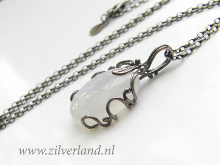 Handgemakte Edelstenen Ketting met Regenboog Maansteen