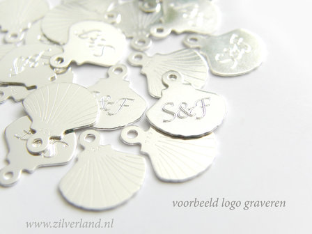 Sterling Zilveren Bedel- Schelpje