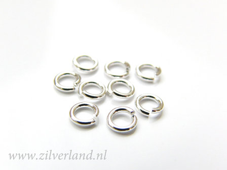 10 Stuks 0,90x4,60mm Sterling Zilveren Montagering