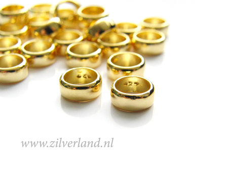 -1 Stuk Sterling Zilveren Spacer- Verguld