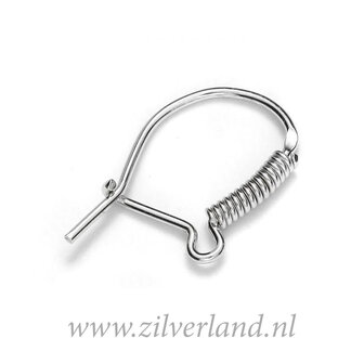 Zilver 925 Oorhaakjes met Sierlijke Spiraal