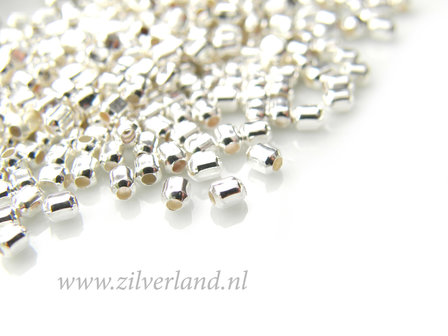 50 Stuks 2,5mm Sterling Zilveren Kralen- Kubus
