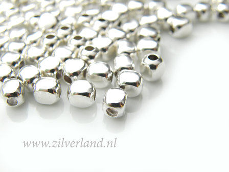 10 Stuks 5mm Sterling Zilveren Kralen- Kubus