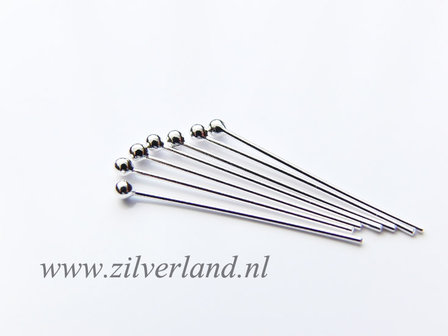 20 Stuks 0,50mm x 2,5cm Sterling Zilveren Nietstiften