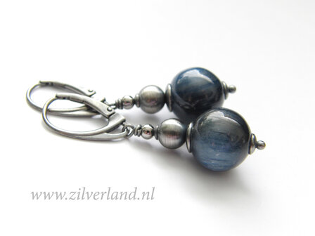 Handgemaakte Edelstenen Oorbellen met Kyaniet