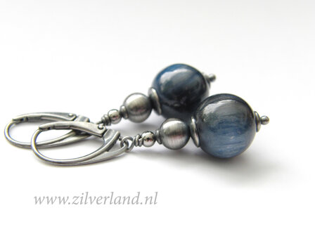 Handgemaakte Edelstenen Oorbellen met Kyaniet