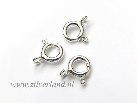 Zilveren Veerring Slotje