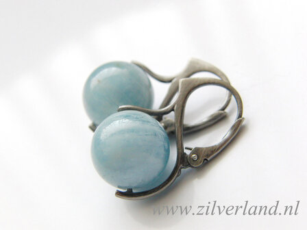 Oorbellen met Aquamarijn