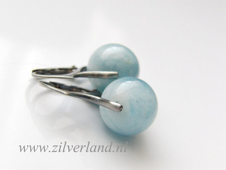 Oorbellen met Aquamarijn