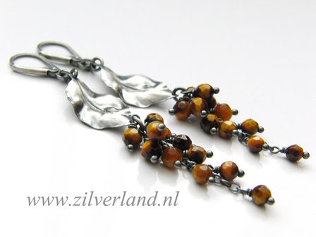 Oorbellen met Tijgeroog Edelstenen