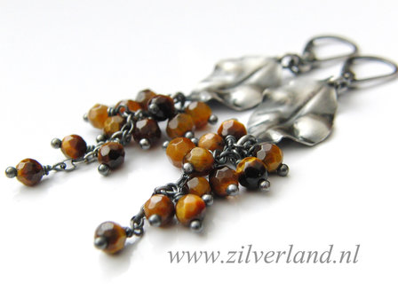 Oorbellen met Tijgeroog Edelstenen