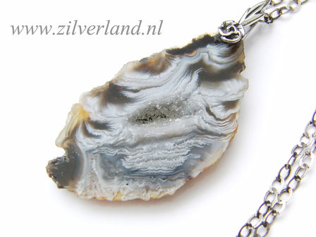 Zilveren Ketting met Agaat Hanger