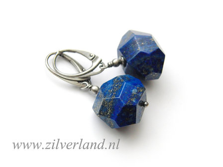 Edelstenen Oorbellen met Lapis Lazuli