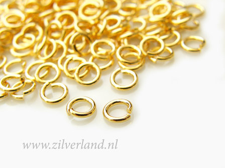 10 Stuks 1,0x5,30mm Sterling Zilveren Montagering- Verguld