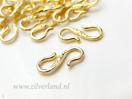 15mm Sterling Zilveren Haakslot- Verguld